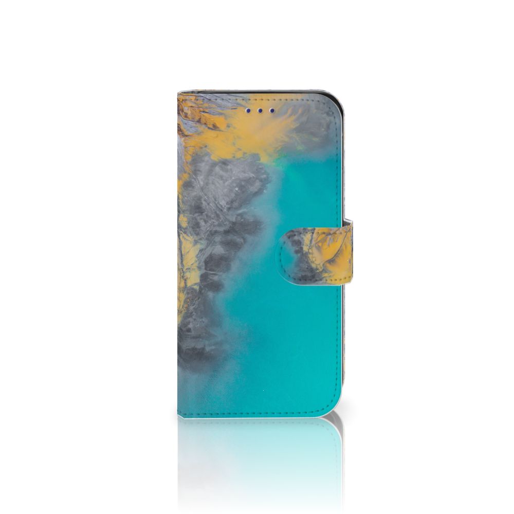 Samsung Galaxy S10e Bookcase Marble Blue Gold