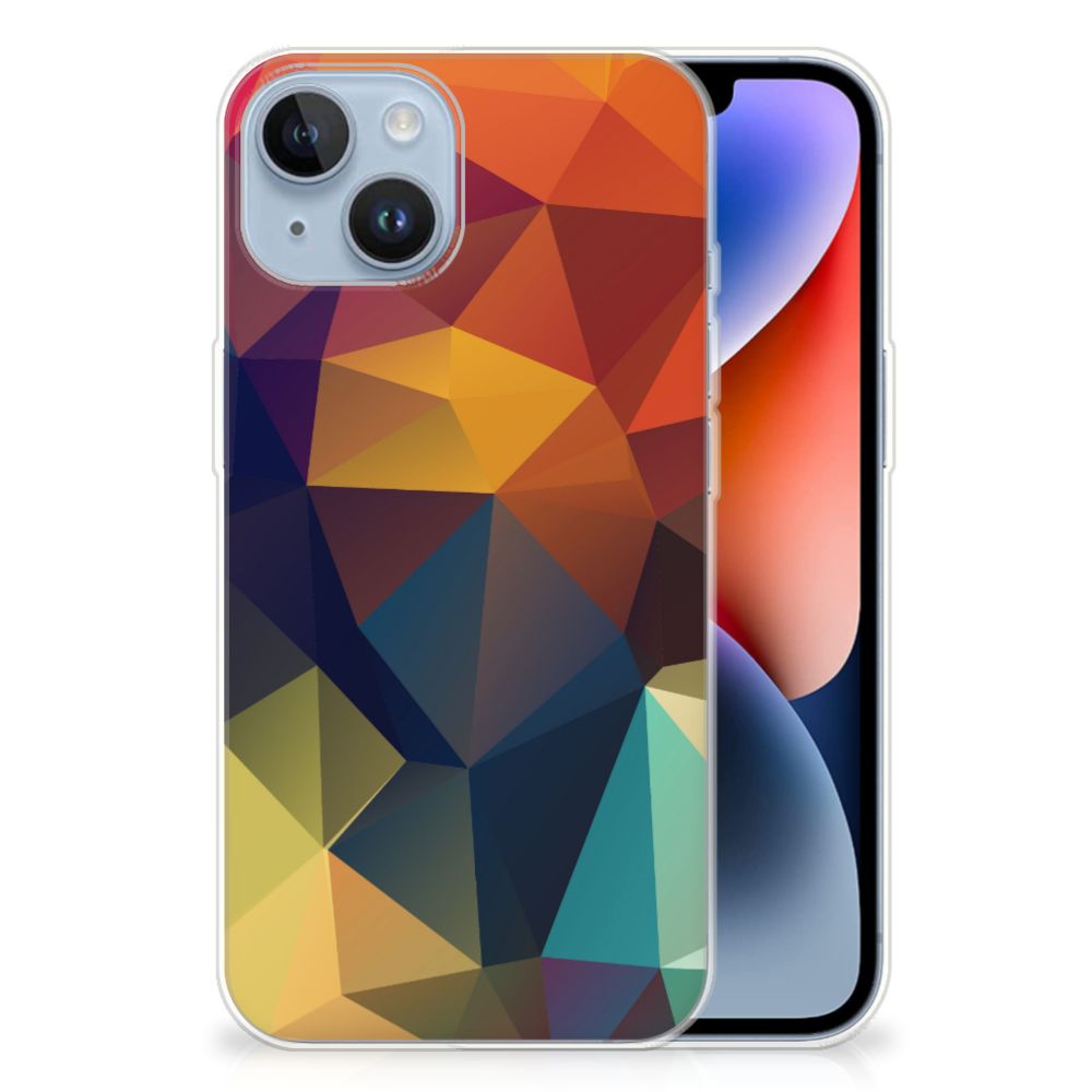 Apple iPhone 14 TPU Hoesje Polygon Color