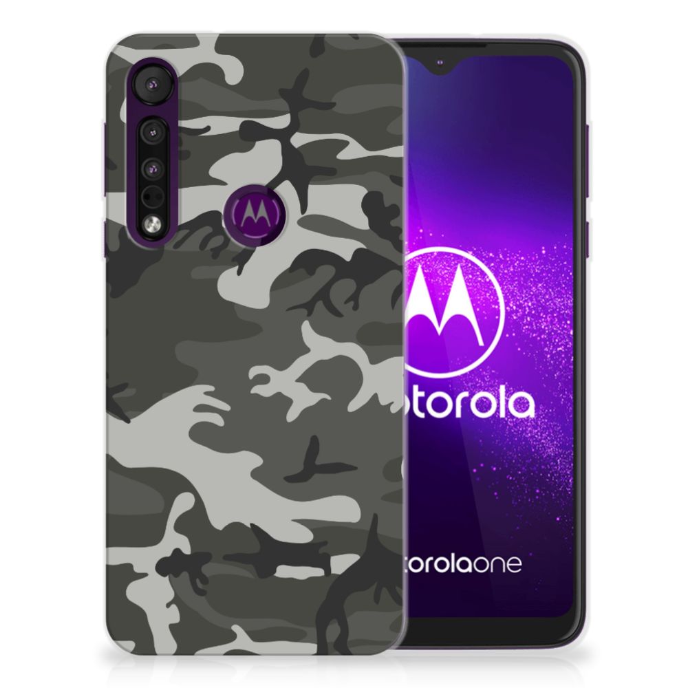 Motorola One Macro TPU bumper Army Light