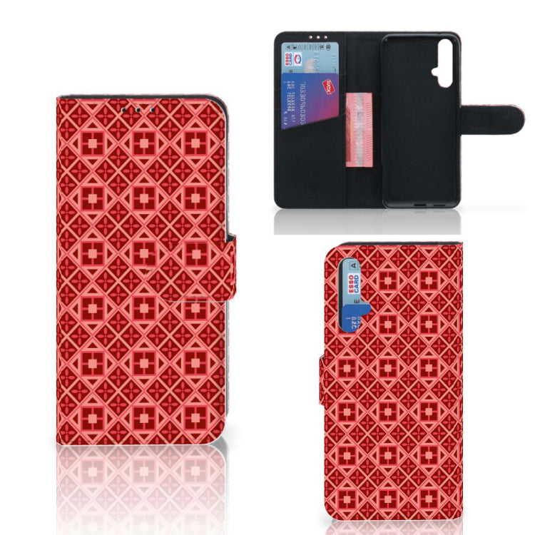 Honor 20 Telefoon Hoesje Batik Rood