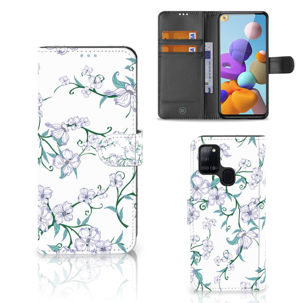 Samsung Galaxy A21s Uniek Hoesje Blossom White