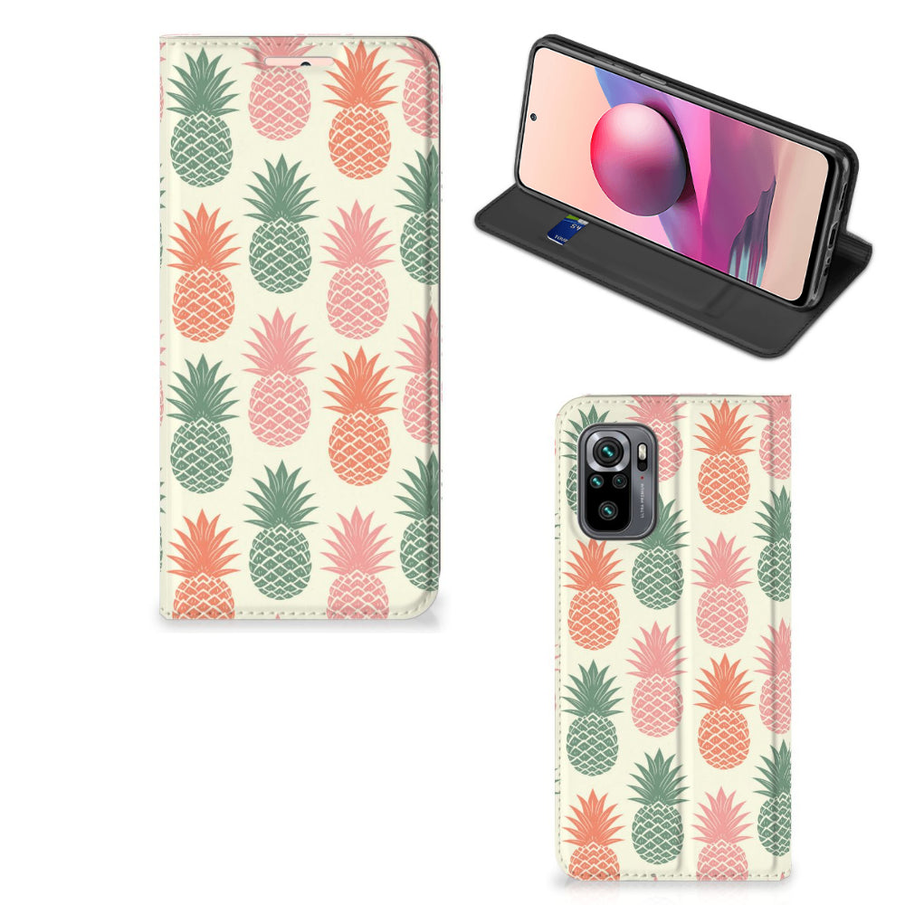 Xiaomi Redmi Note 10 4G | 10S | Poco M5s Flip Style Cover Ananas