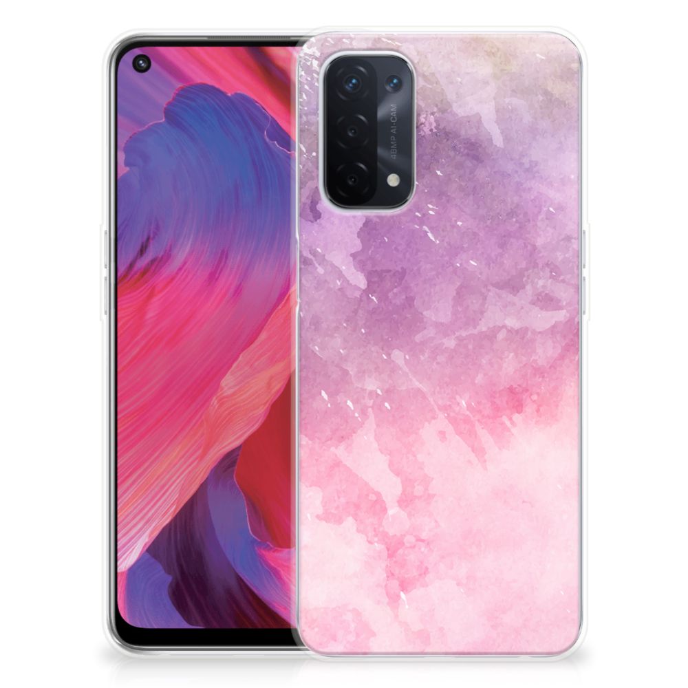 Hoesje maken OPPO A74 5G | A54 5G Pink Purple Paint