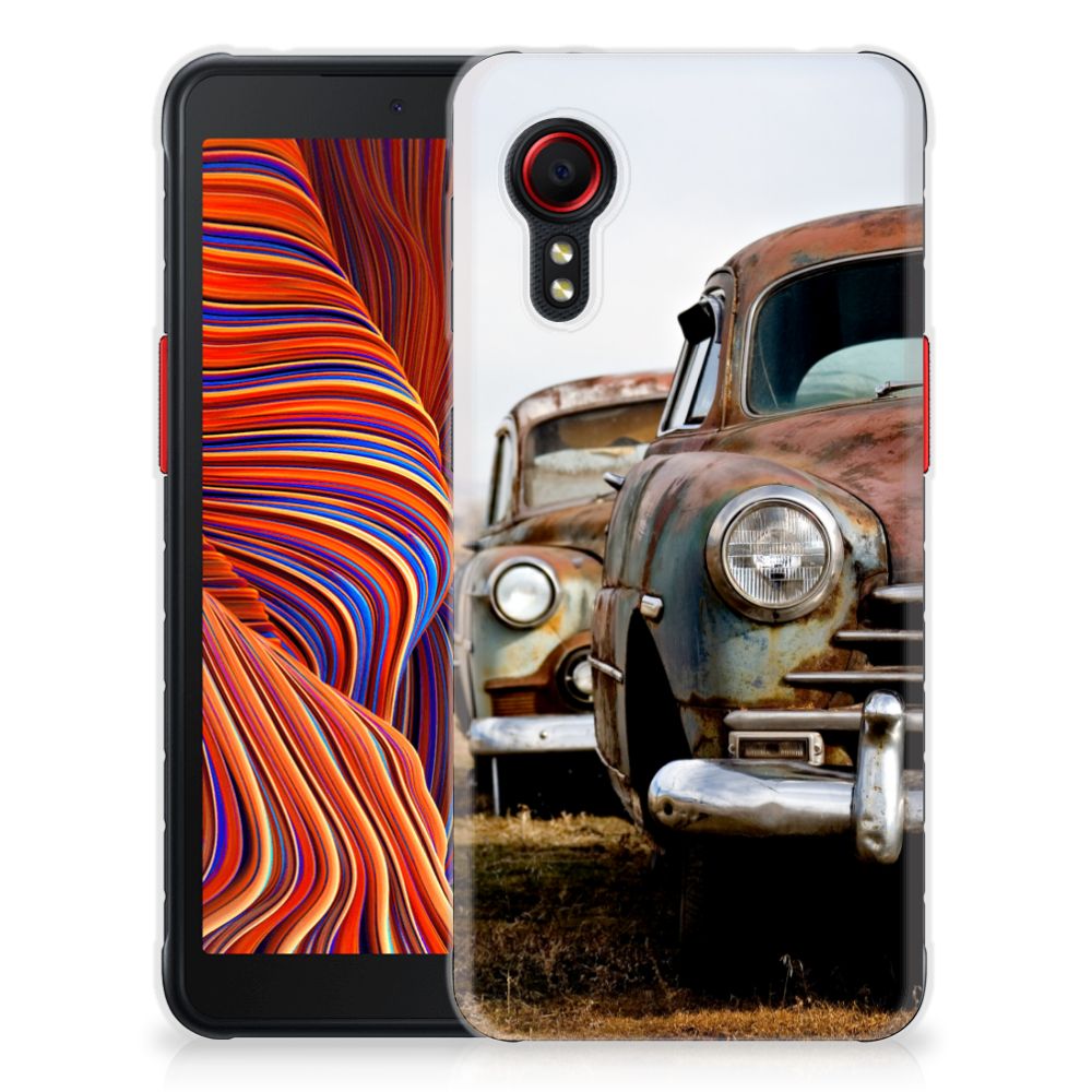 Samsung Galaxy Xcover 5 Siliconen Hoesje met foto Vintage Auto