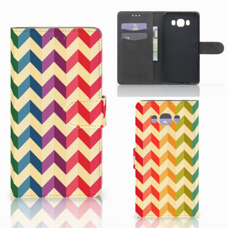 Samsung Galaxy J7 2016 Telefoon Hoesje Zigzag Multi Color