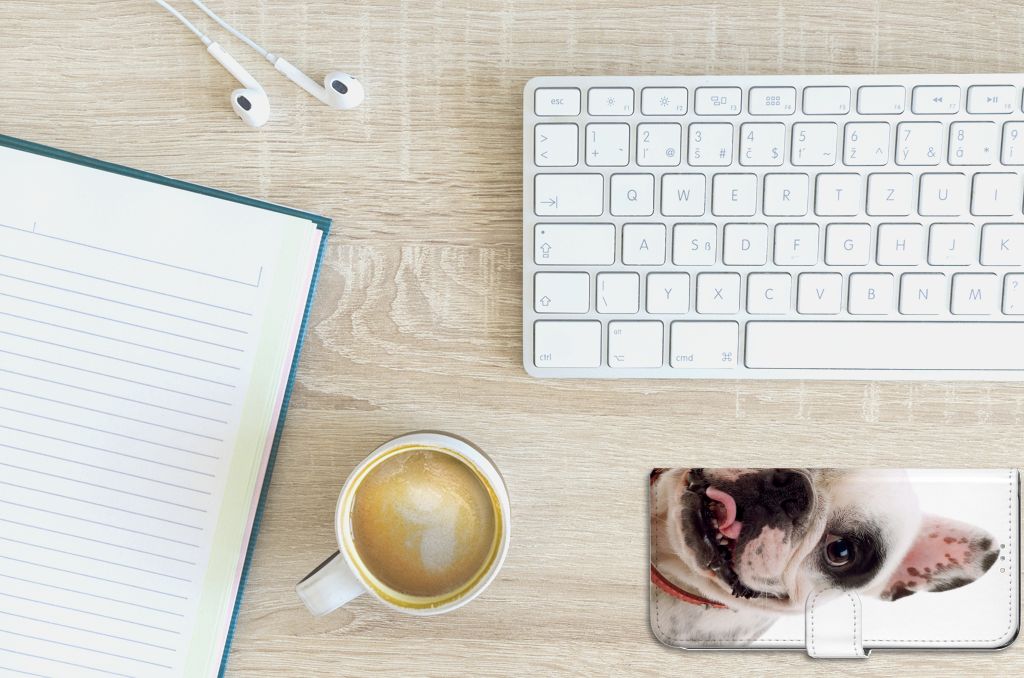 OnePlus Nord N100 Telefoonhoesje met Pasjes Franse Bulldog