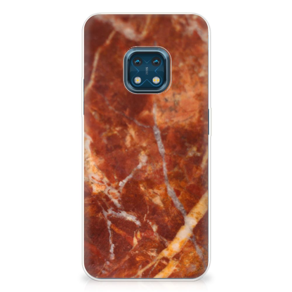 Nokia XR20 TPU Siliconen Hoesje Marmer Bruin