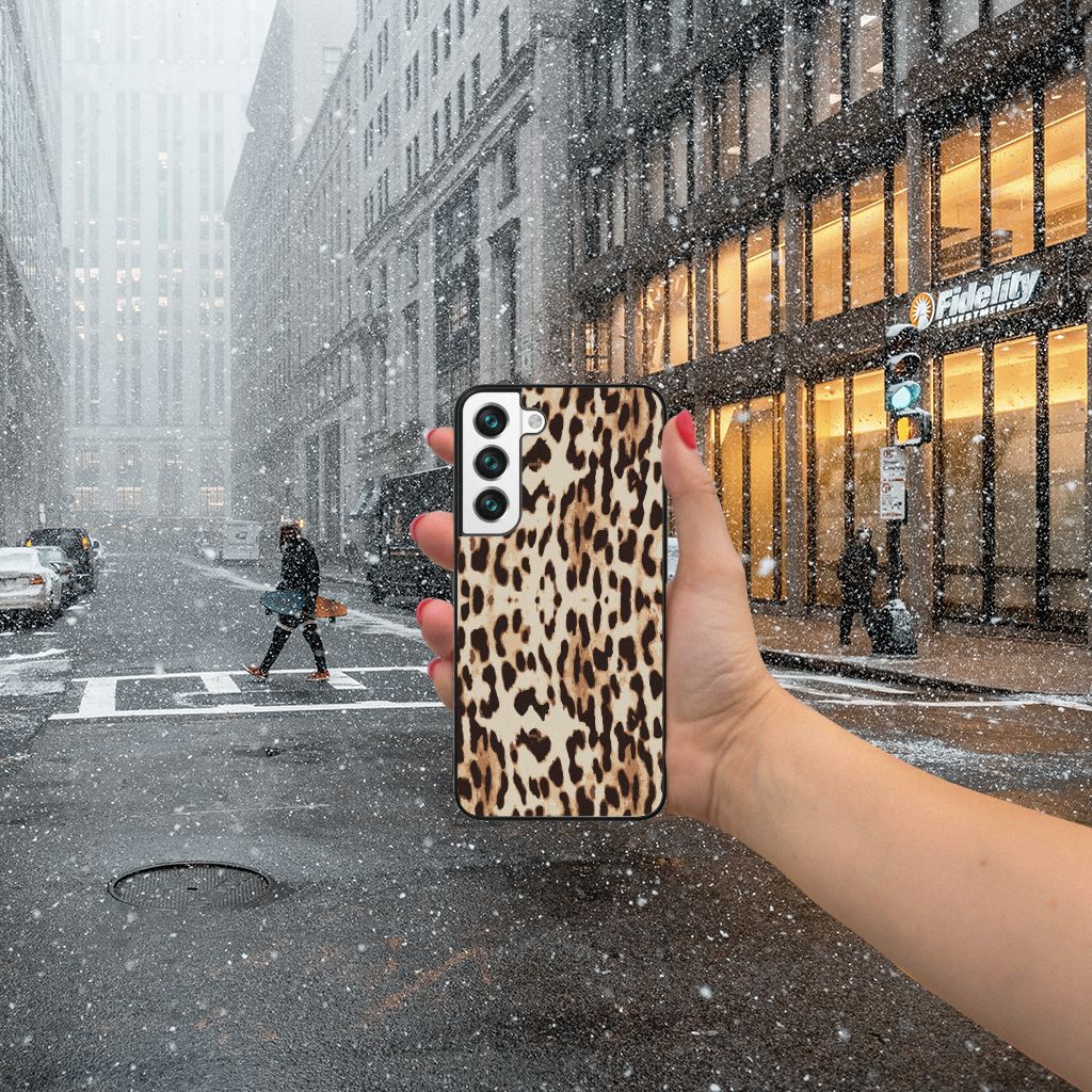 Samsung Galaxy S22 Dierenprint Telefoonhoesje Leopard B2C Telecom