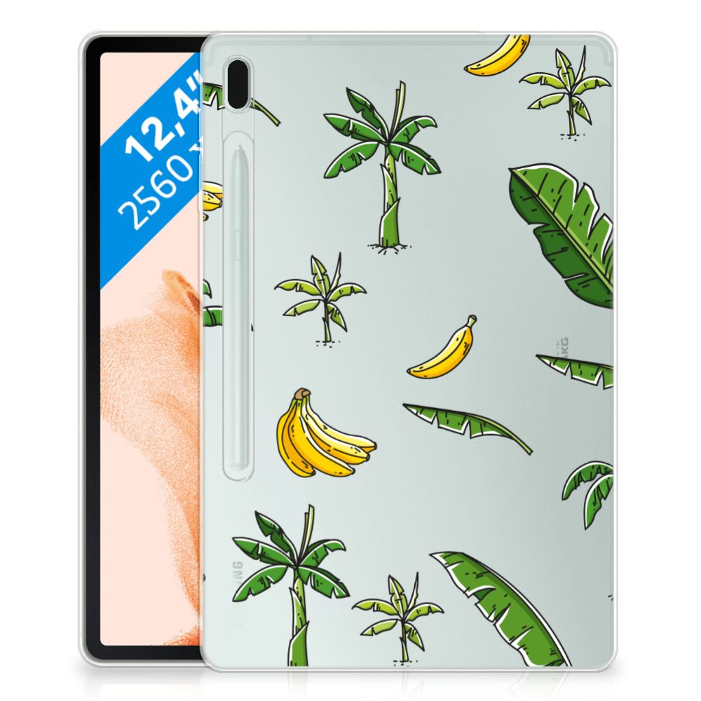 Samsung Galaxy Tab S7FE Siliconen Hoesje Banana Tree - B2C Telecom