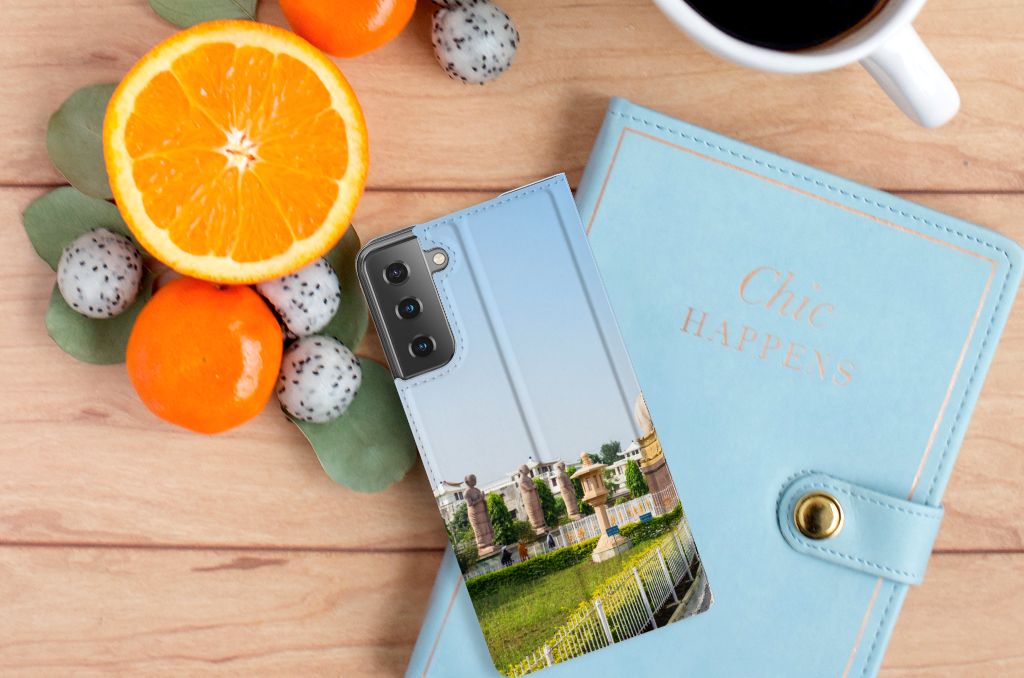 Samsung Galaxy S21 Plus Book Cover Boeddha - B2C Telecom
