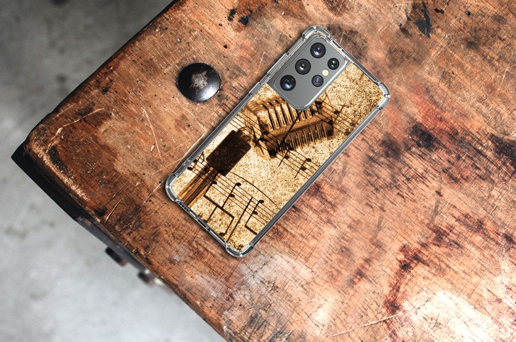 Samsung Galaxy S21 Ultra Anti-shock Hoesje met foto Bladmuziek B2C Telecom
