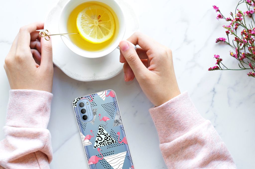 Motorola Moto G31 | G41 TPU Hoesje Flamingo Triangle B2C Telecom