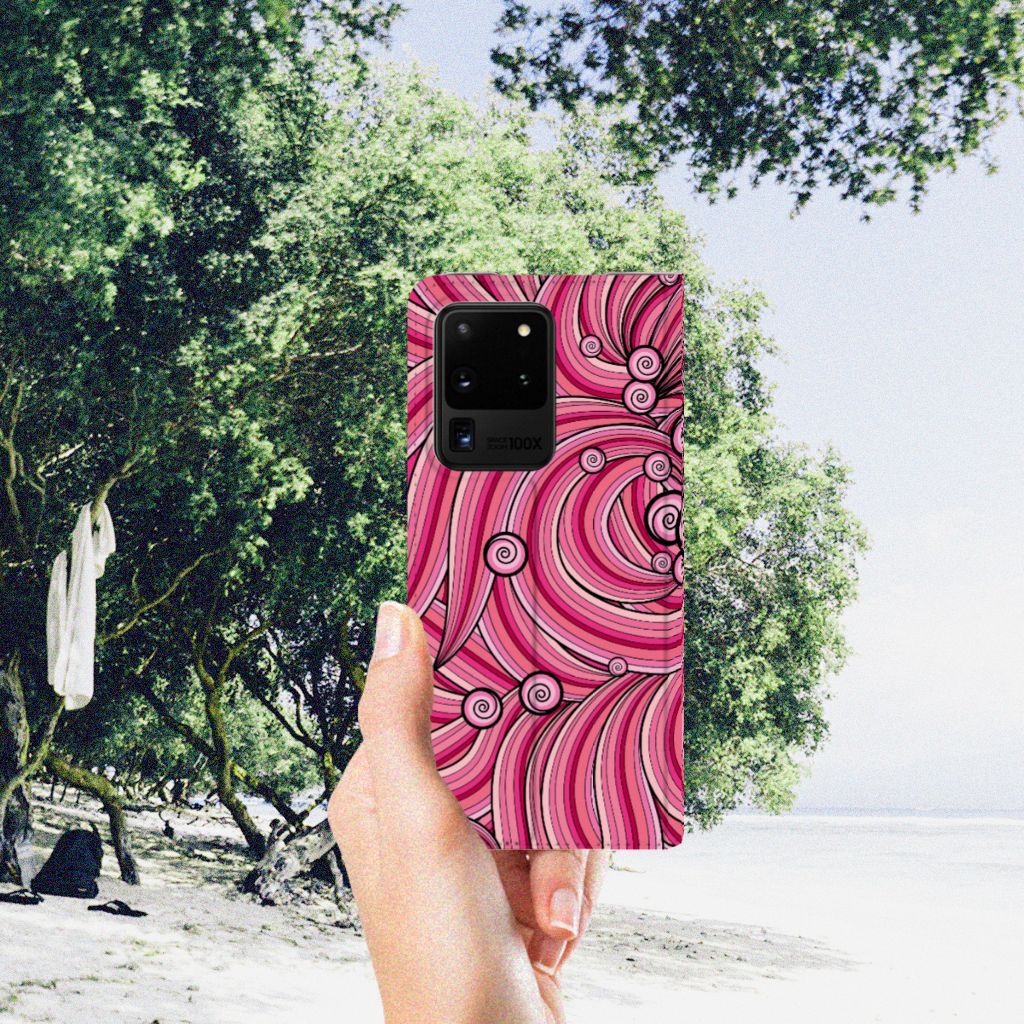 Samsung Galaxy S20 Ultra Bookcase Swirl Pink - B2C Telecom