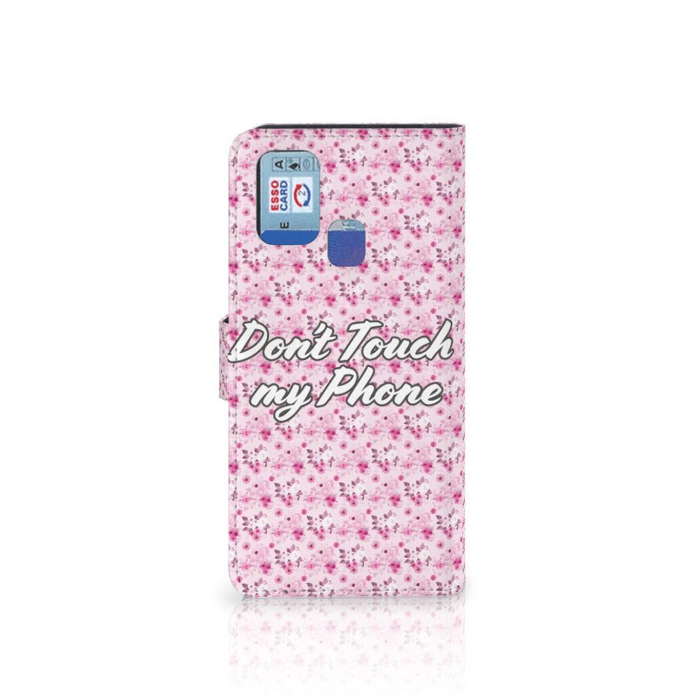 Samsung Galaxy M31 Portemonnee Hoesje Flowers Pink DTMP