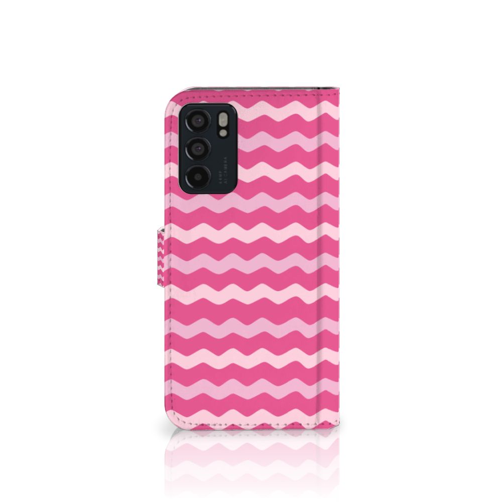 OPPO Reno6 5G Telefoon Hoesje Waves Pink