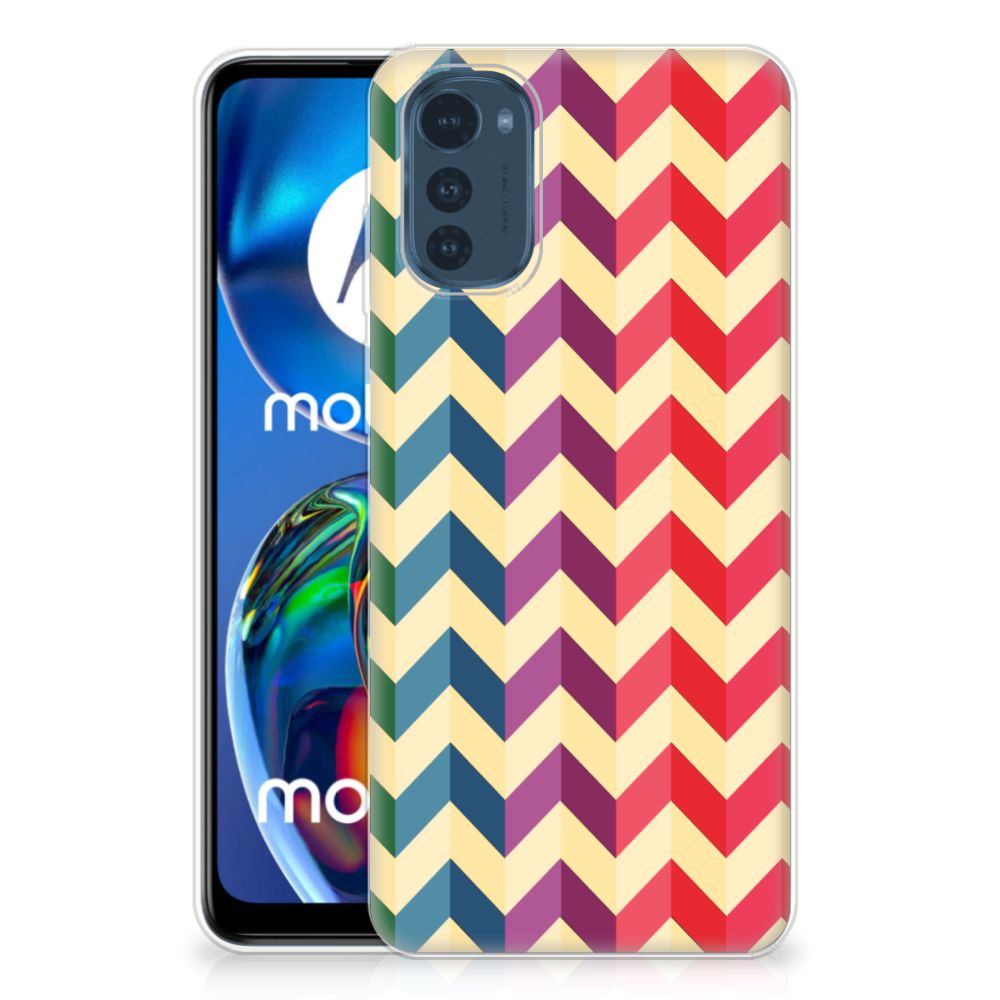 Motorola Moto E32/E32s TPU bumper Zigzag Multi Color