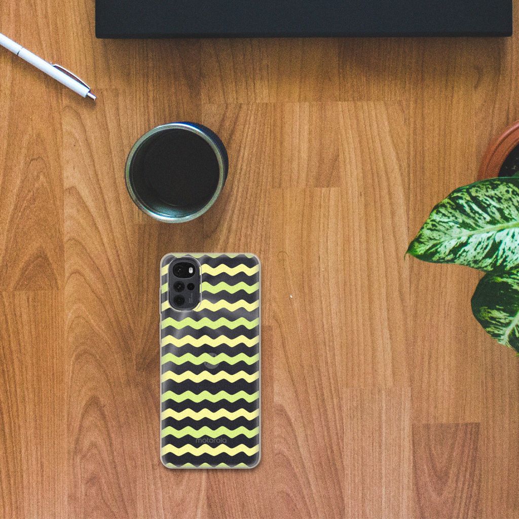 Motorola Moto G22 TPU bumper Waves Yellow B2C Telecom