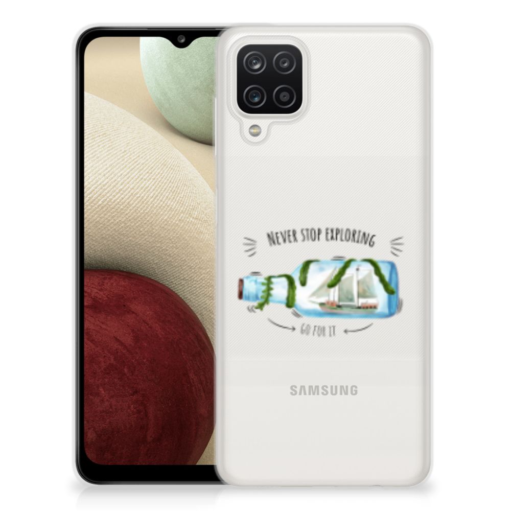 Samsung Galaxy A12 Telefoonhoesje met Naam Boho Bottle