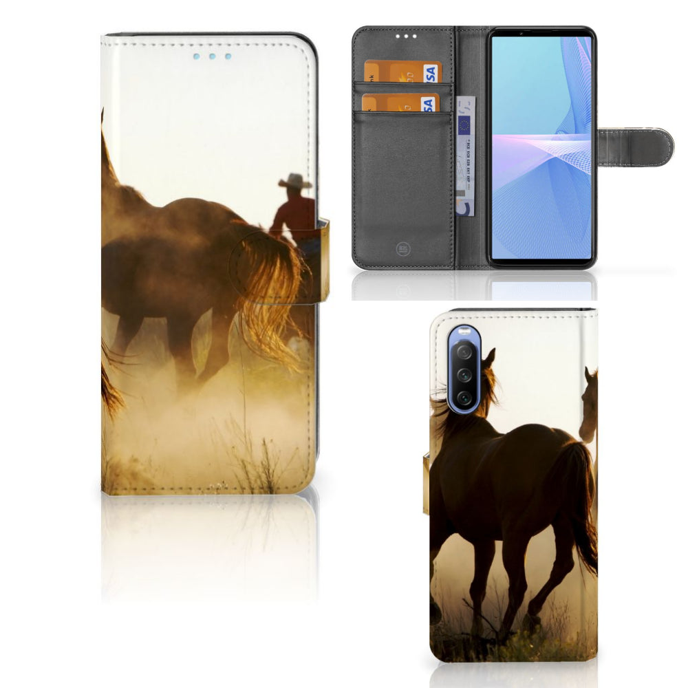 Sony Xperia 10 III Telefoonhoesje met Pasjes Design Cowboy