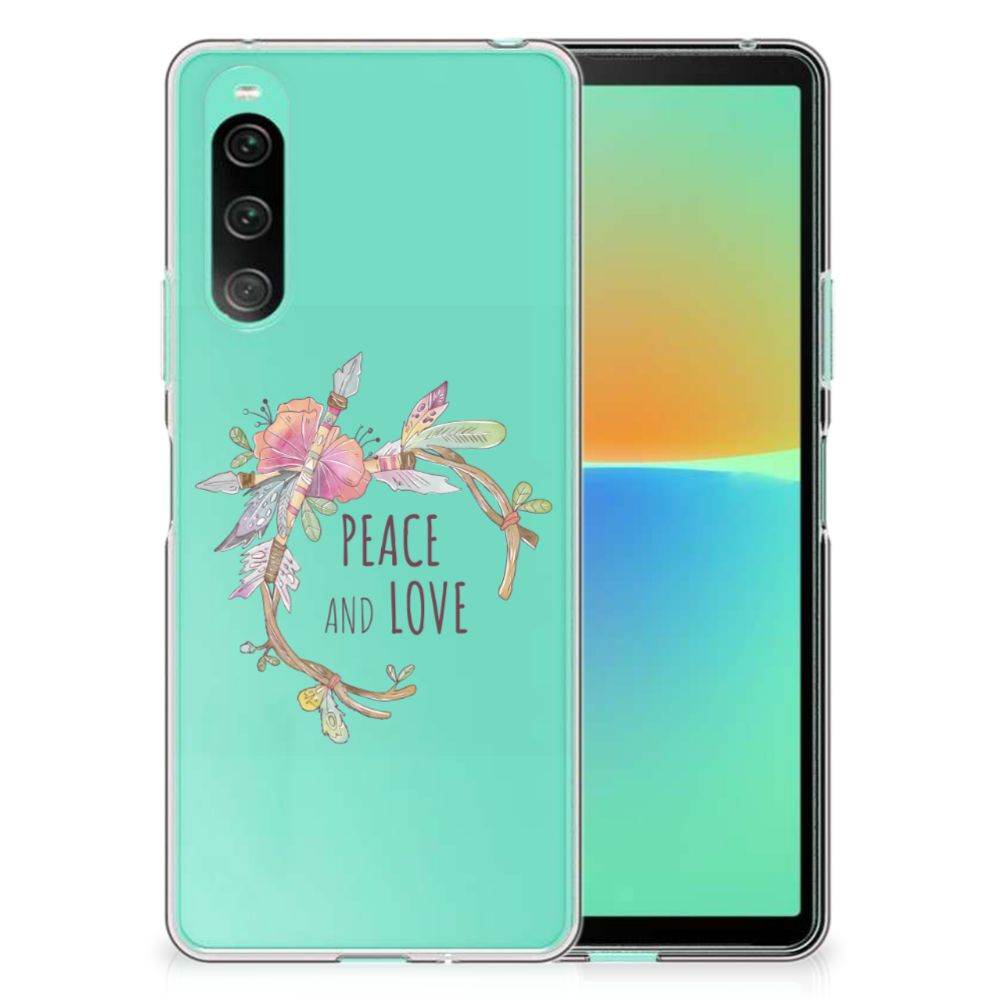 Sony Xperia 10 V Telefoonhoesje met Naam Boho Text