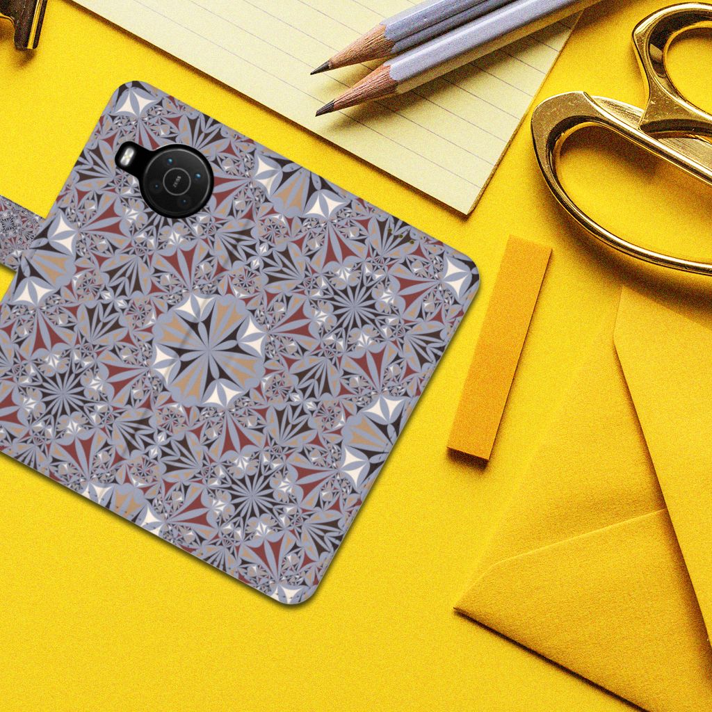 Nokia X10 | Nokia X20 Bookcase Flower Tiles