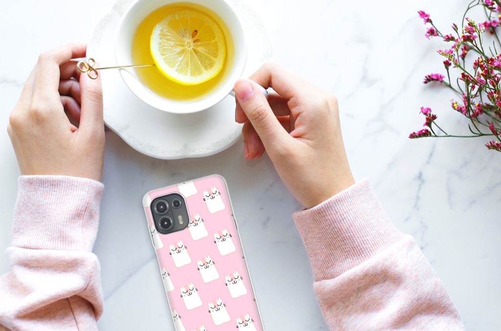 Motorola Edge 20 Lite TPU Hoesje Sleeping Cats B2C Telecom