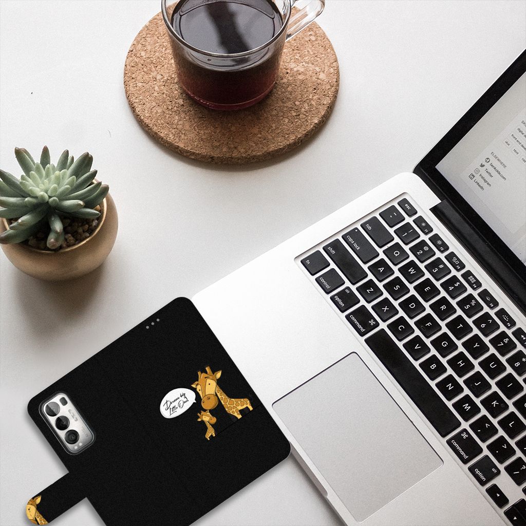 OPPO Find X3 Neo 5G Leuk Hoesje Giraffe
