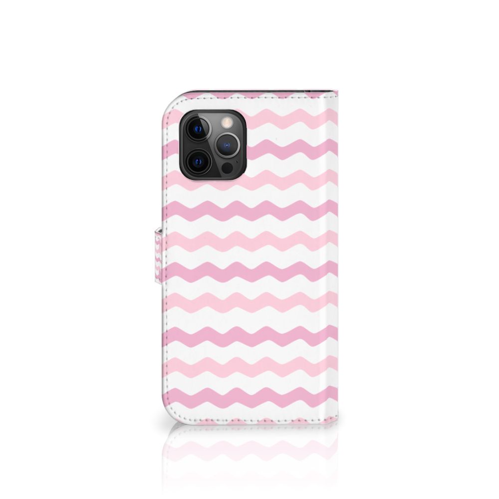 Apple iPhone 12 Pro Max Telefoon Hoesje Waves Roze