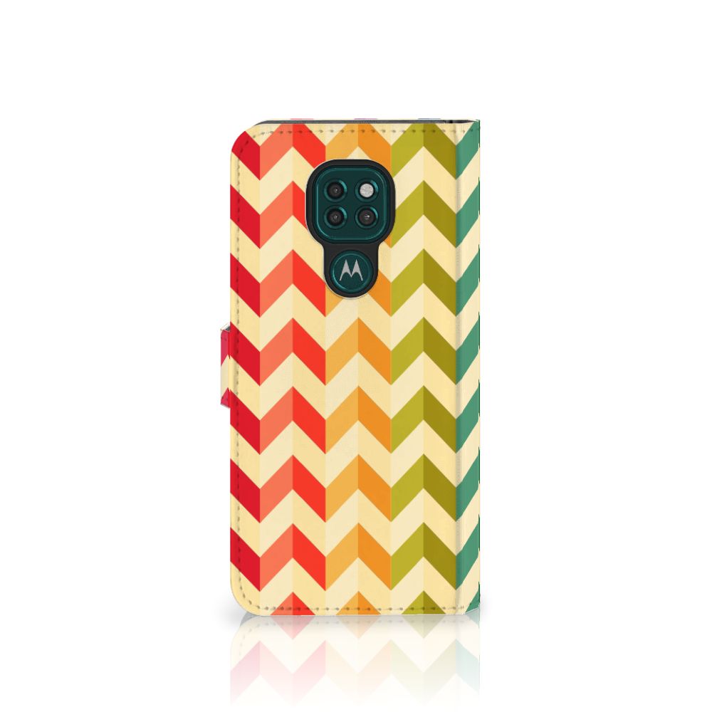 Motorola Moto G9 Play | E7 Plus Telefoon Hoesje Zigzag Multi Color