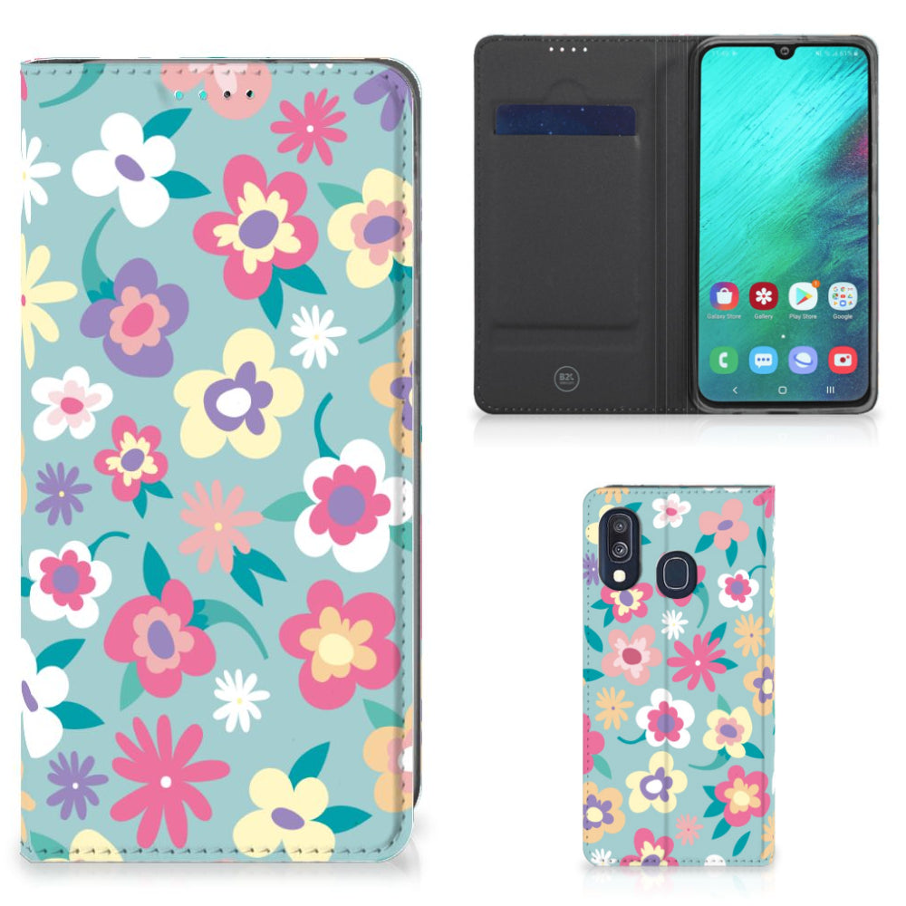 Samsung Galaxy A40 Smart Cover Flower Power