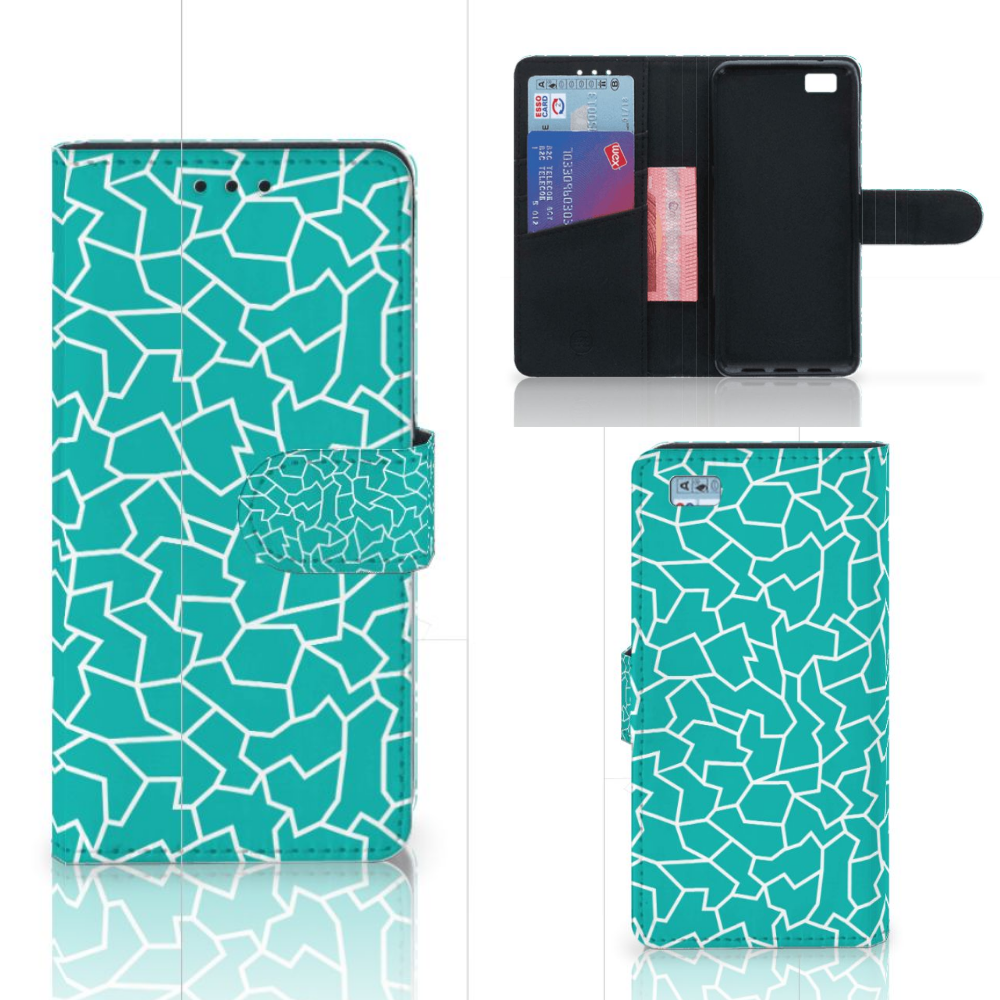 Huawei Ascend P8 Lite Hoesje Cracks Blue