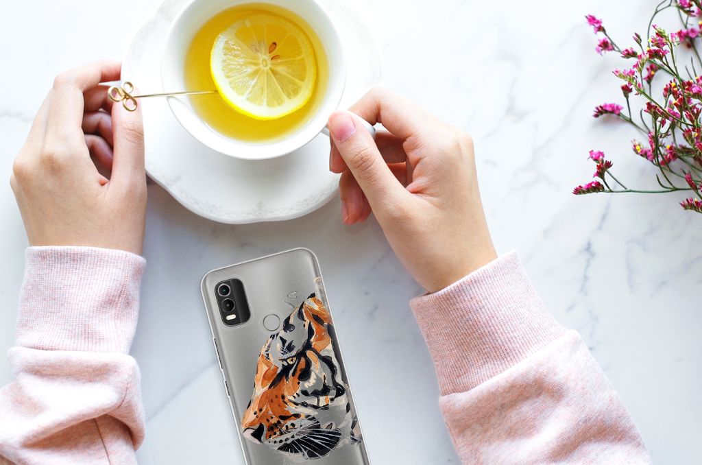 Hoesje maken Nokia C21 Plus Watercolor Tiger