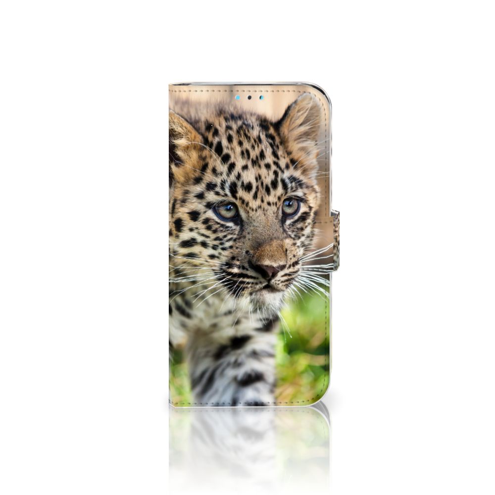 Huawei Y5 (2019) Telefoonhoesje met Pasjes Baby Luipaard