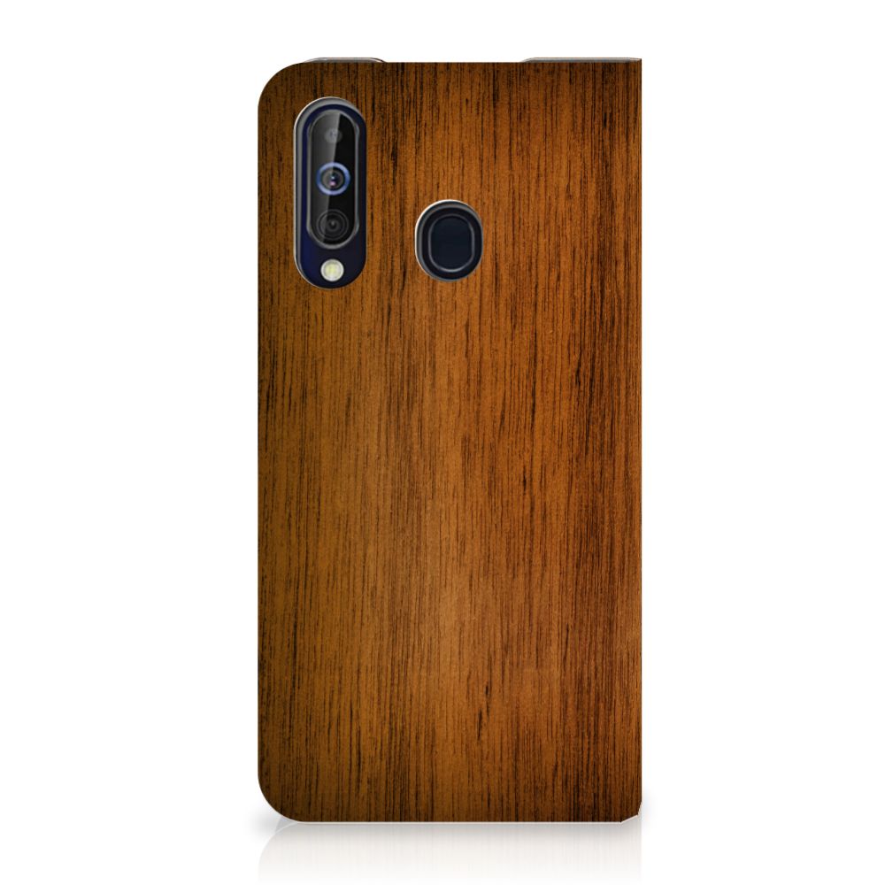 Samsung Galaxy A60 Book Wallet Case Donker Hout
