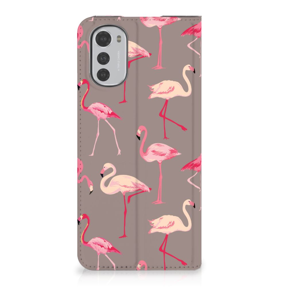 Motorola Moto E32 | Moto E32s Hoesje maken Flamingo - B2C Telecom