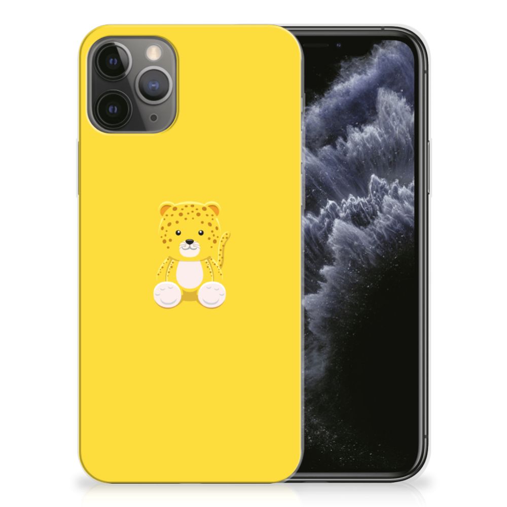 Apple iPhone 11 Pro Telefoonhoesje met Naam Baby Leopard