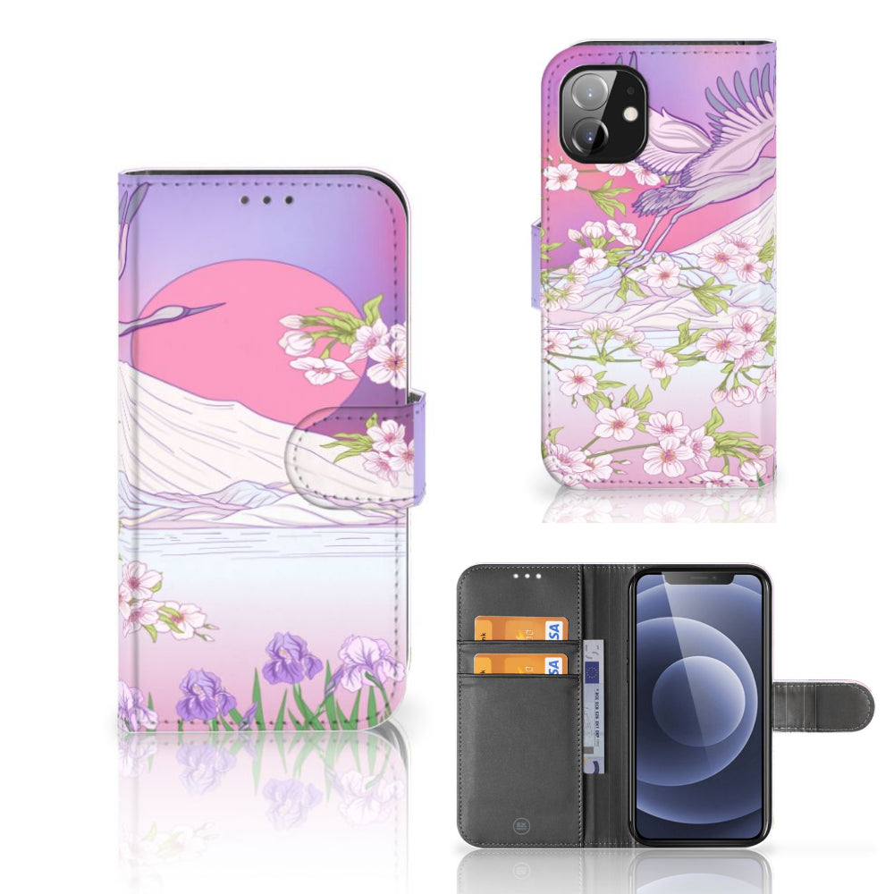 Apple iPhone 12 Mini Telefoonhoesje met Pasjes Bird Flying