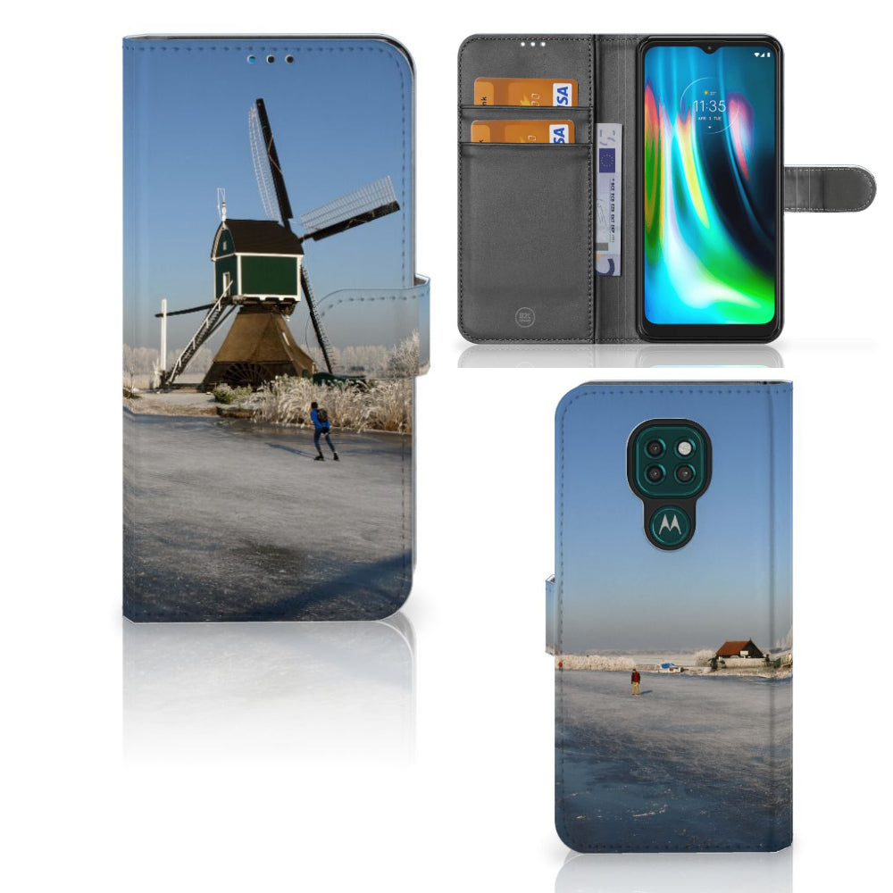 Motorola Moto G9 Play | E7 Plus Flip Cover Schaatsers