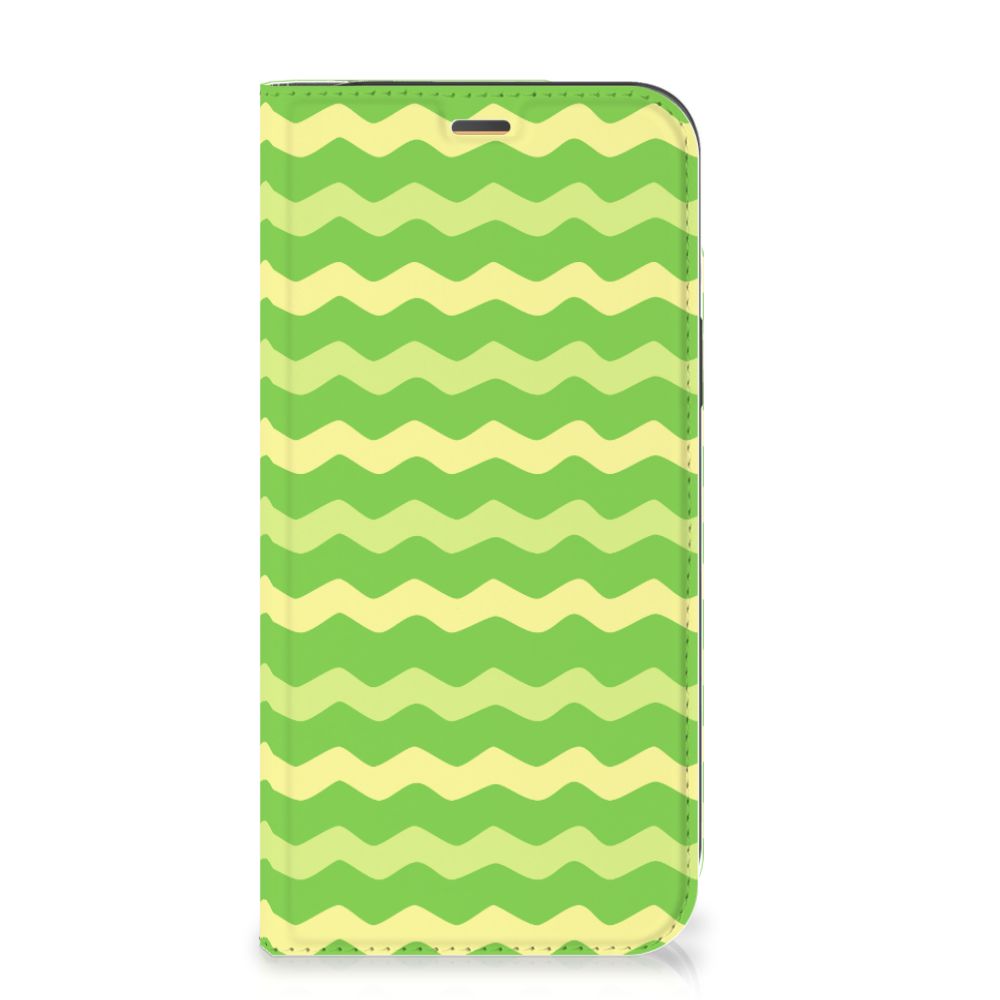 iPhone 12 | iPhone 12 Pro Hoesje met Magneet Waves Green - B2C Telecom