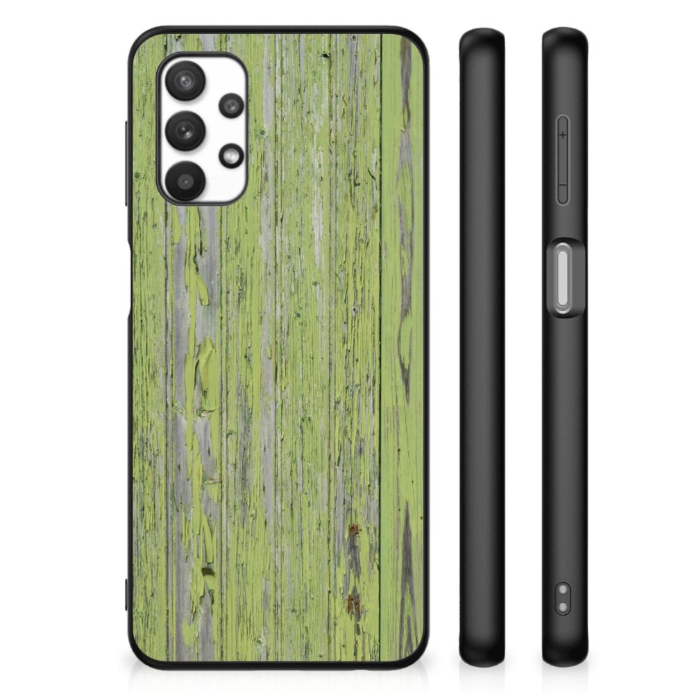 Samsung Galaxy A32 5G Houten Print Telefoonhoesje Green Wood B2C Telecom