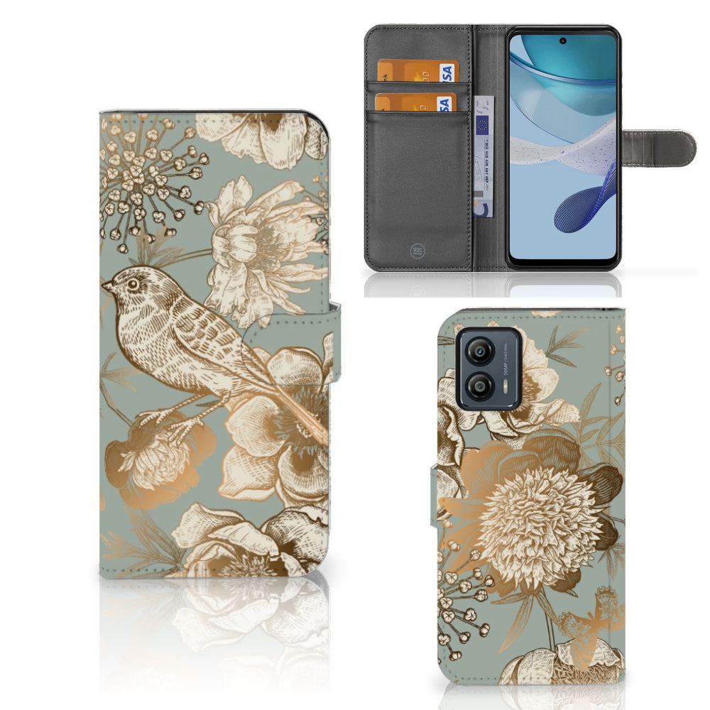 Hoesje voor Motorola Moto G53 Vintage Bird Flowers