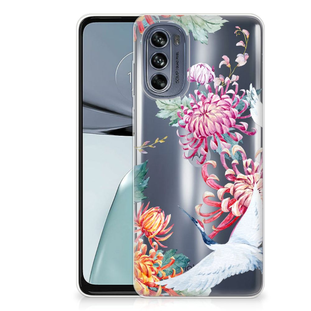 Motorola Moto G62 5G TPU Hoesje Bird Flowers B2C Telecom