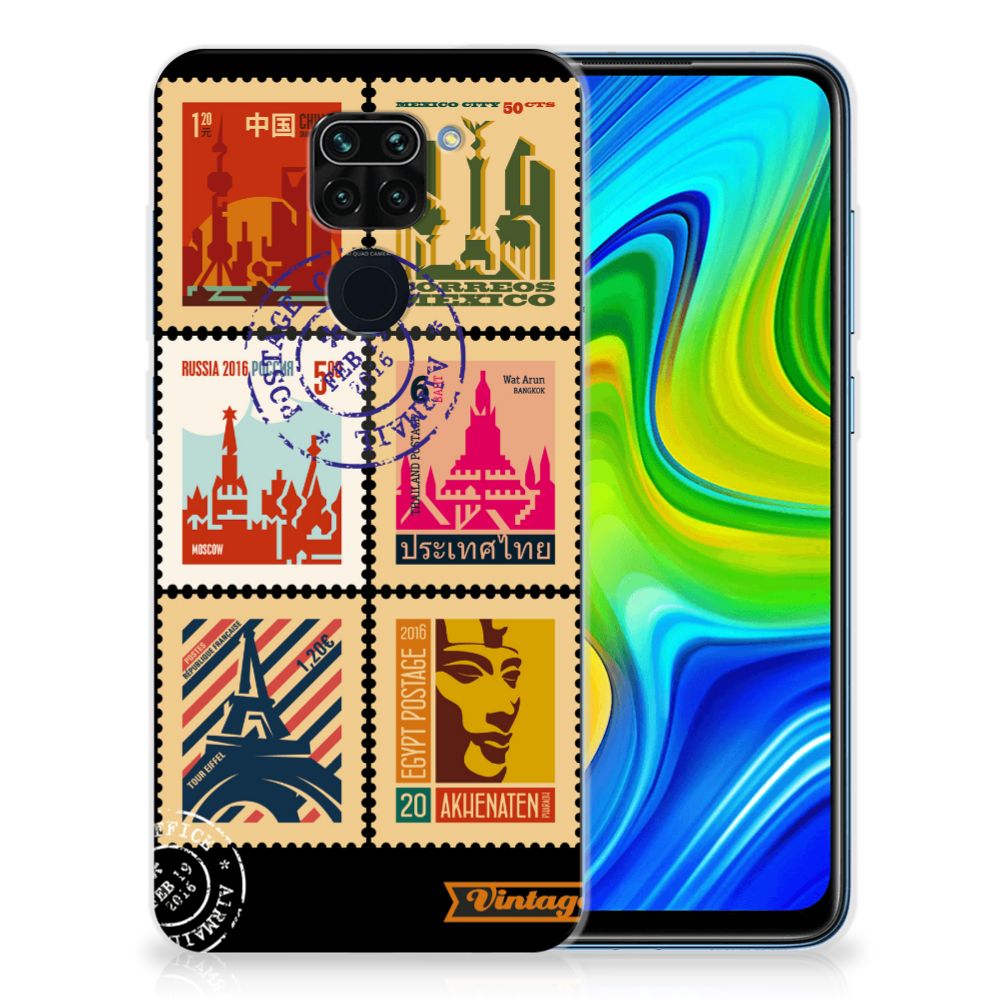 Xiaomi Redmi Note9 Siliconen Back Cover Postzegels B2C Telecom