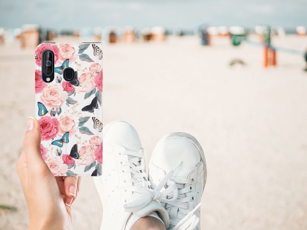 Samsung Galaxy A60 Smart Cover Butterfly Roses