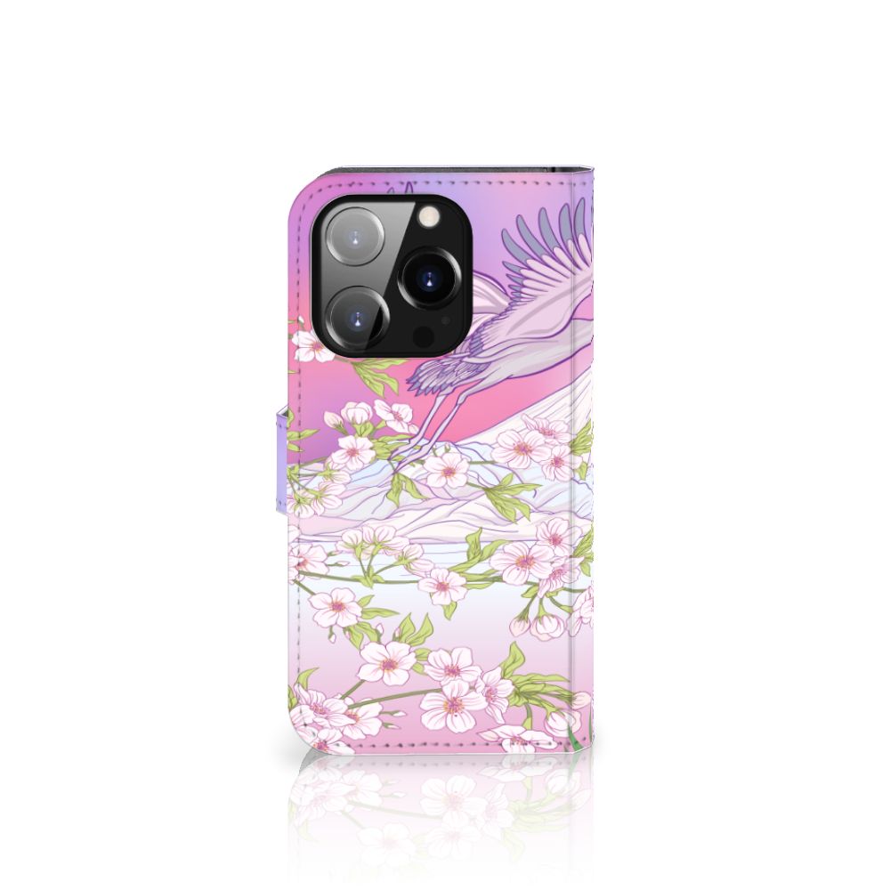 iPhone 14 Pro Telefoonhoesje met Pasjes Bird Flying