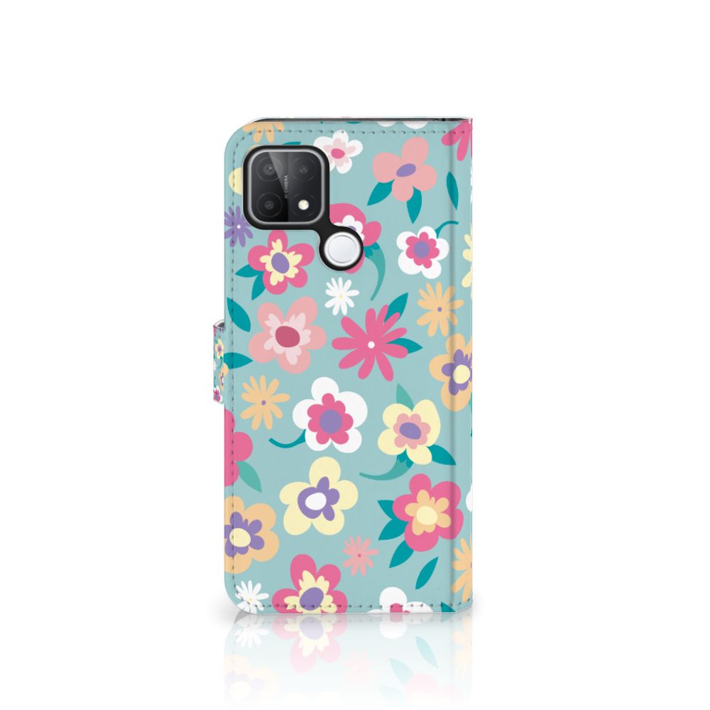 OPPO A15 Hoesje Flower Power