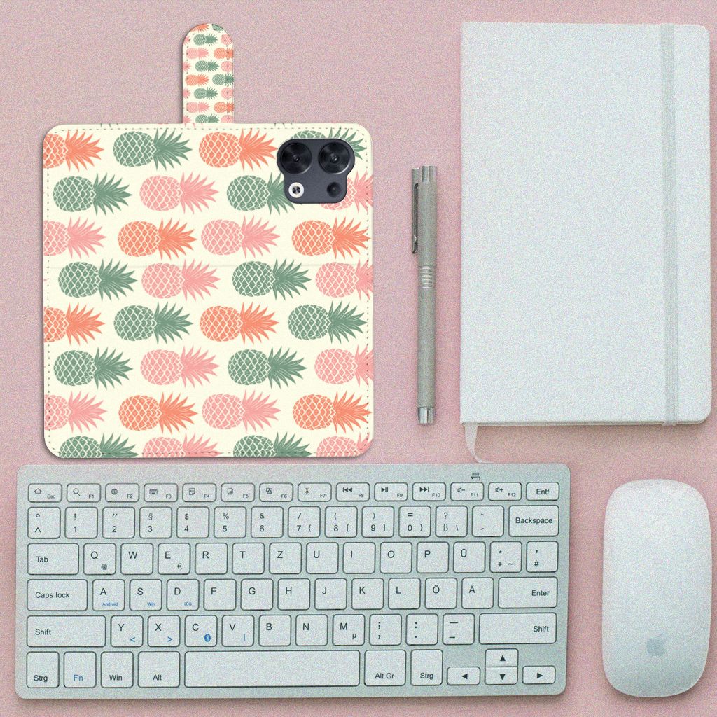 OPPO Reno8 Book Cover Ananas
