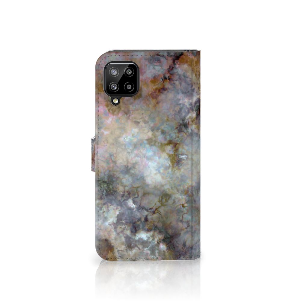 Samsung Galaxy A12 Bookcase Marmer Grijs