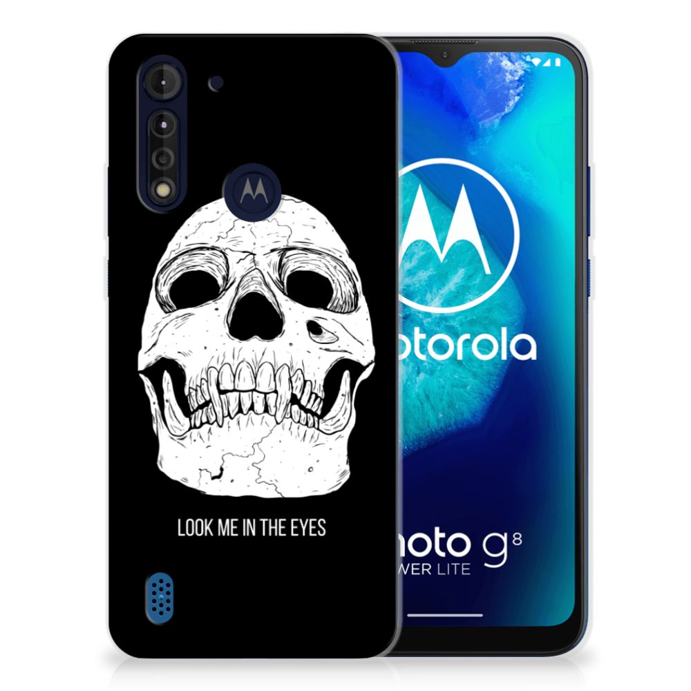 Silicone Back Case Motorola Moto G8 Power Lite Skull Eyes B2C Telecom