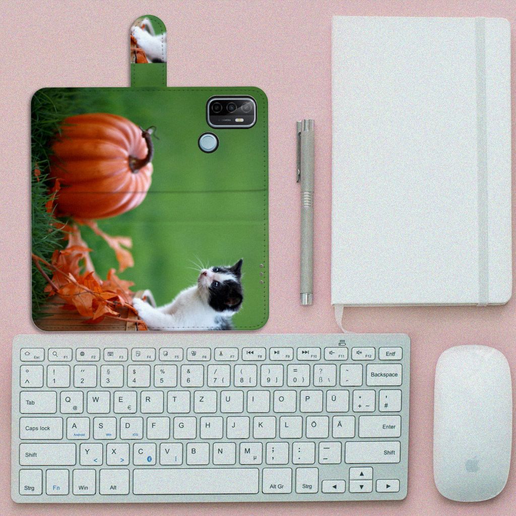 OPPO A53 | OPPO A53s Telefoonhoesje met Pasjes Kitten